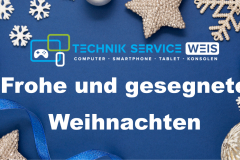 Blue abstract Christmas minimalistic styled background with silver snowflakes, baubles and blue ribbon. Blue mock up with space for text.